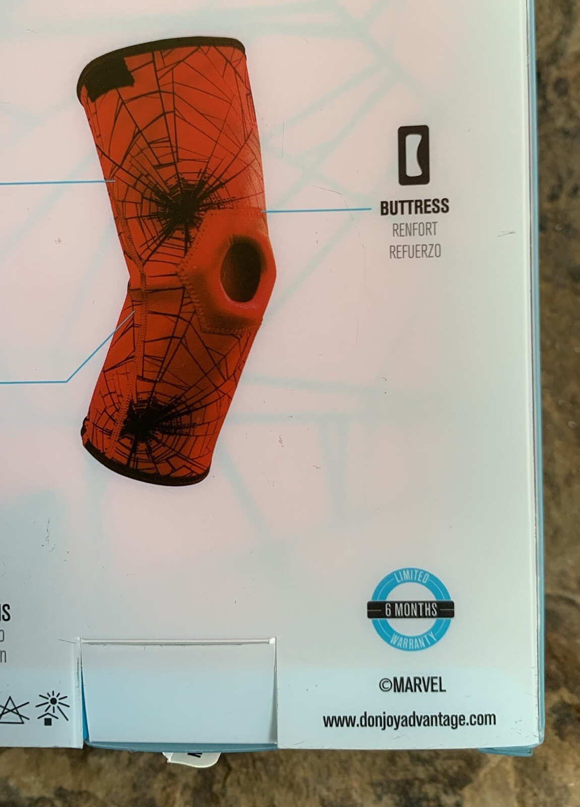Spiderman Youth Patella Knee Sleeve. Donjoy Advantage Brand. New
