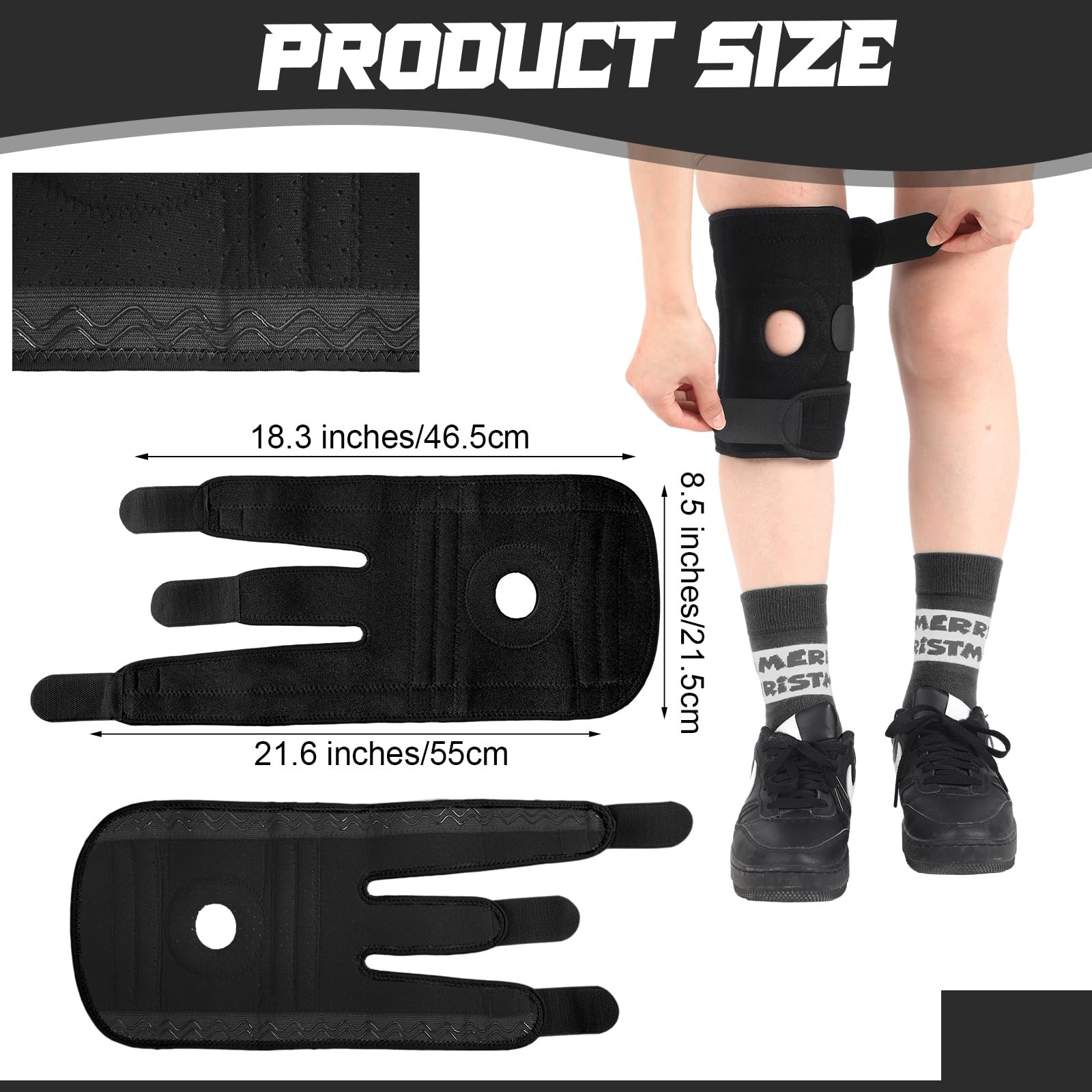 1 Pcs Kids Knee Brace with Side Stabilizers Patella Gel Pads Adjustable Strap…