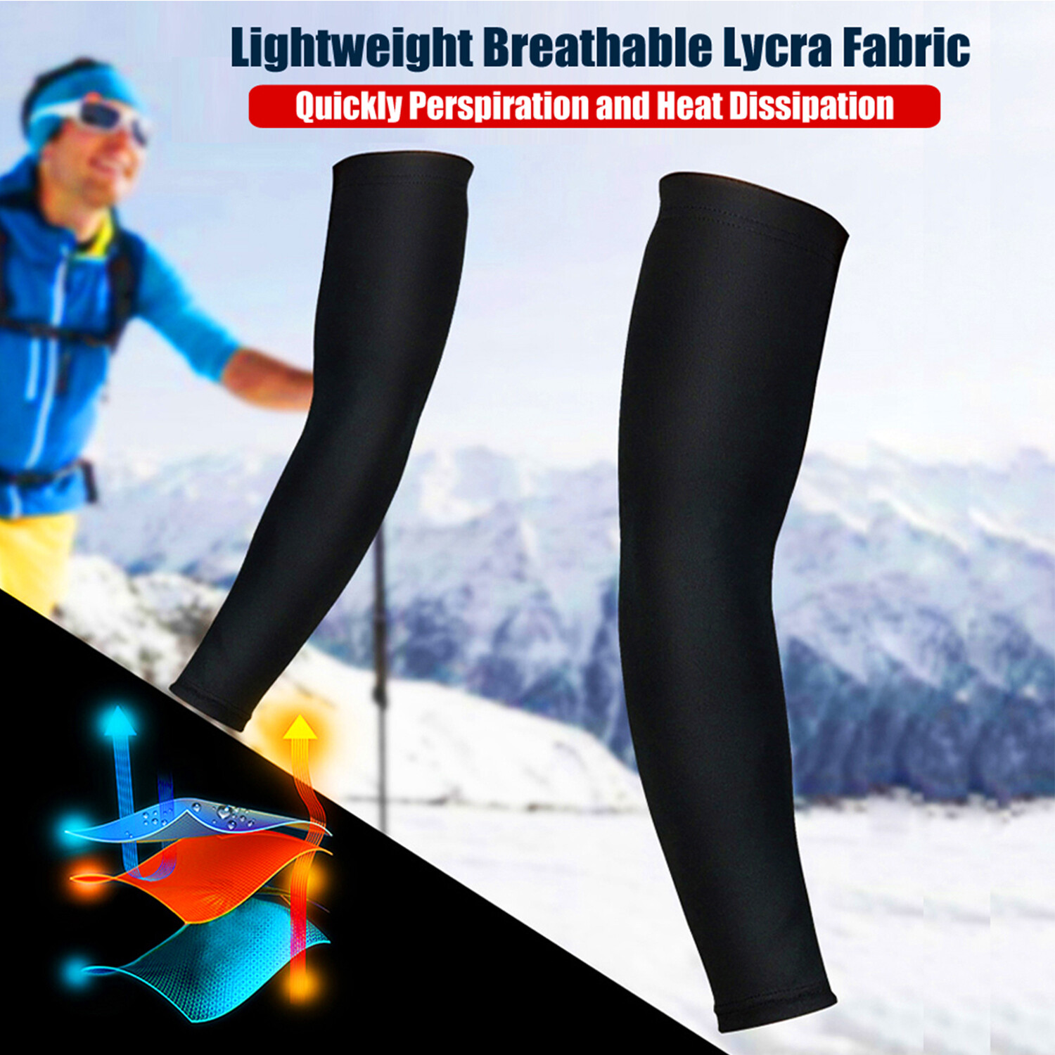 Compression Sleeve Arm Elbow Support Brace Joint Pain Relief Arthritis Cycling