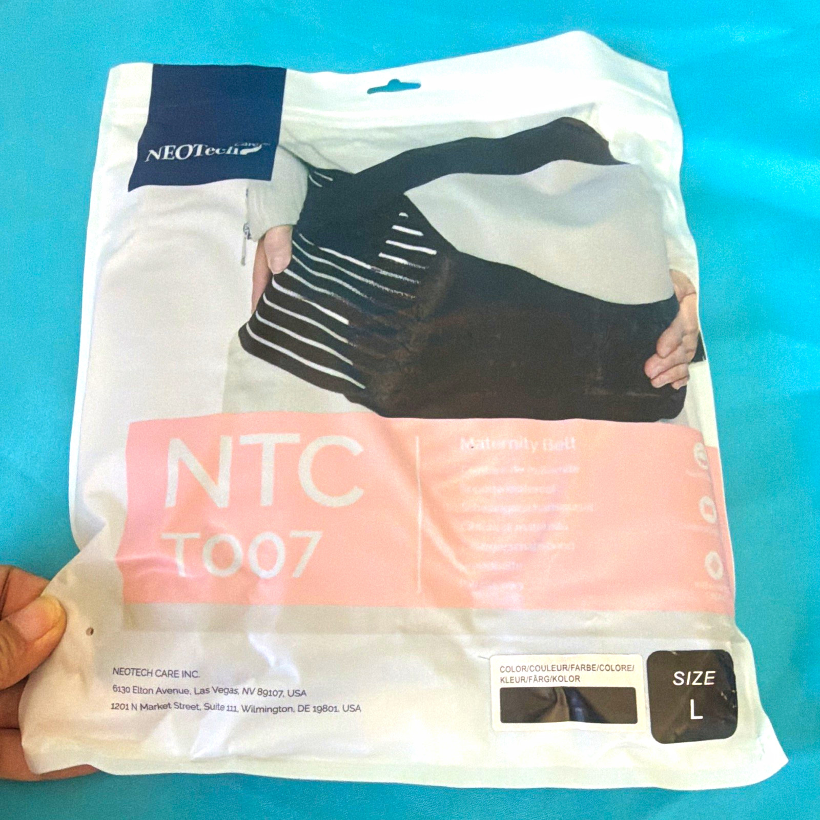 NeoTech Care Abdominal Support Belt for Women Abdomen Size L Black NTC T007