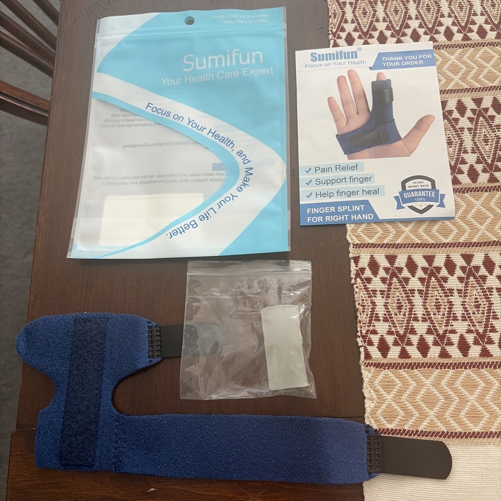 Sumifun Finger Brace, Trigger Splint for 1 Count (Pack of 1), Right