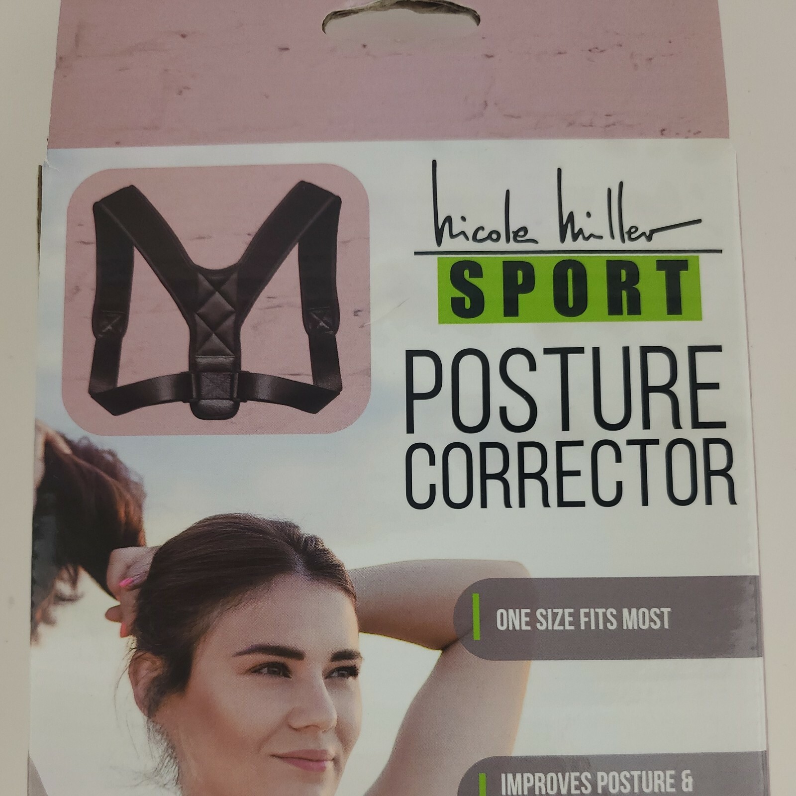 Nicole Miller Sport Posture Corrector. One Size Fits Most. Color Black