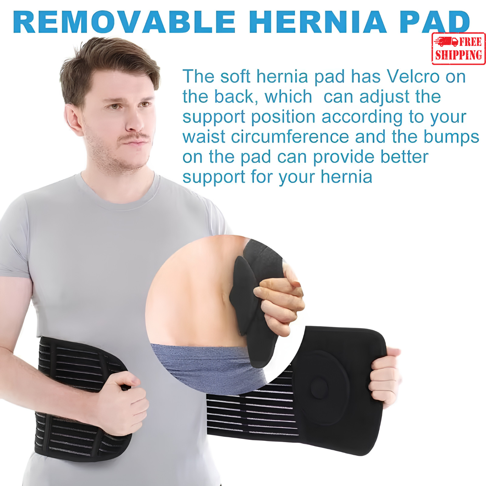 Umbilical Hernia Belt for Men and Women Abdominal Support Binder with Compress