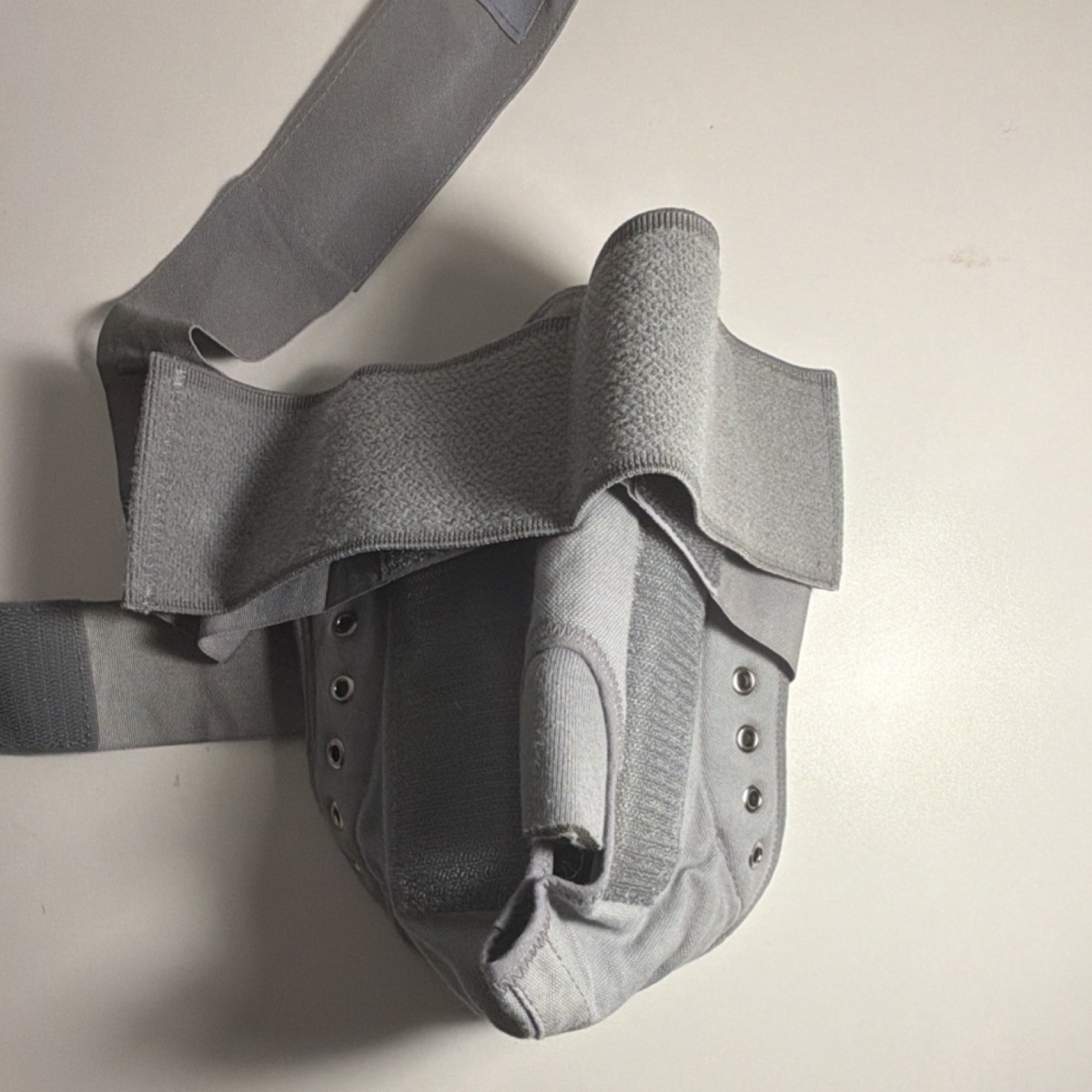KB Gray L Support Adjustable foot Brace Compression Cotton Elastic