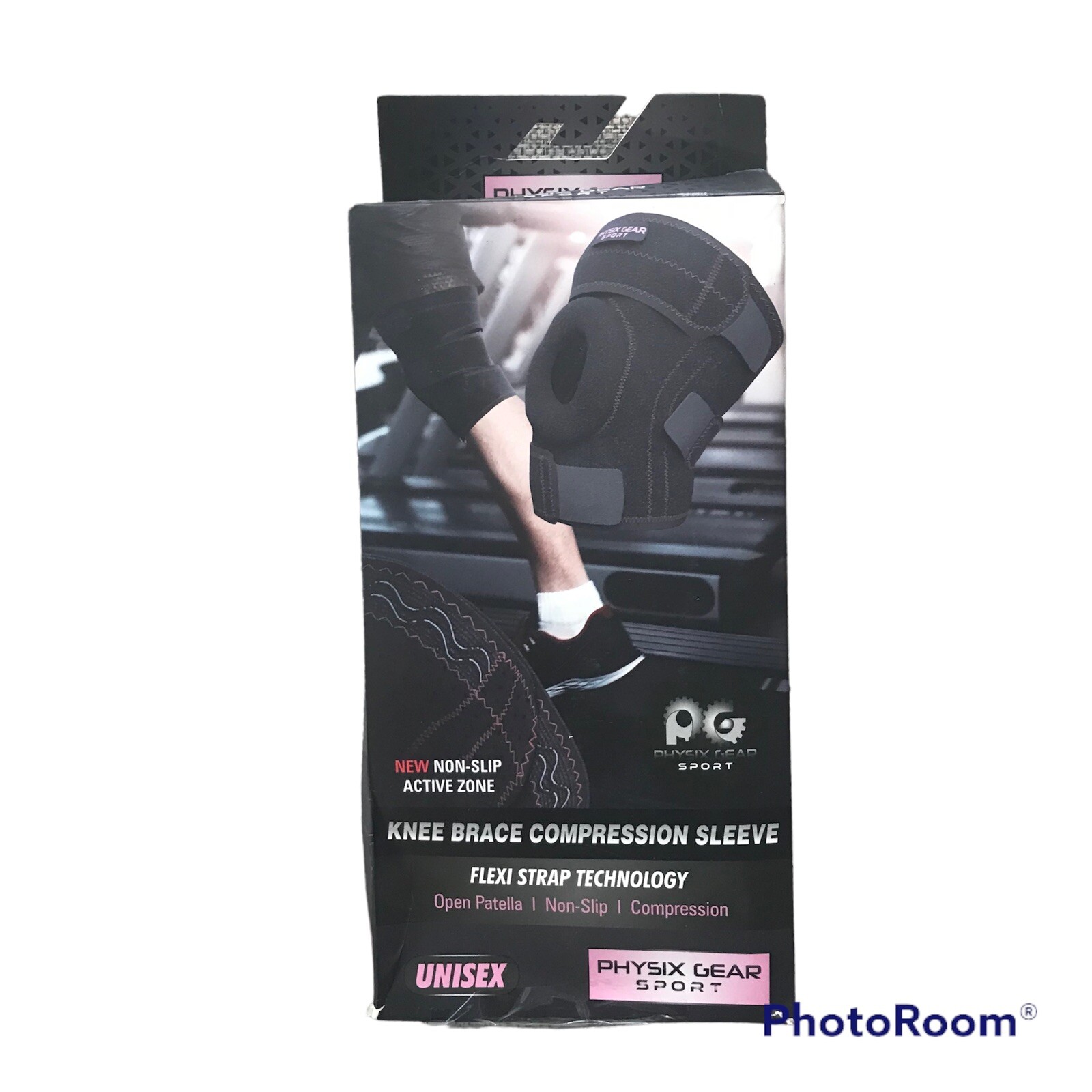 Physix Gear Sport Compression Knee Sleeve Support Brace Black Small New