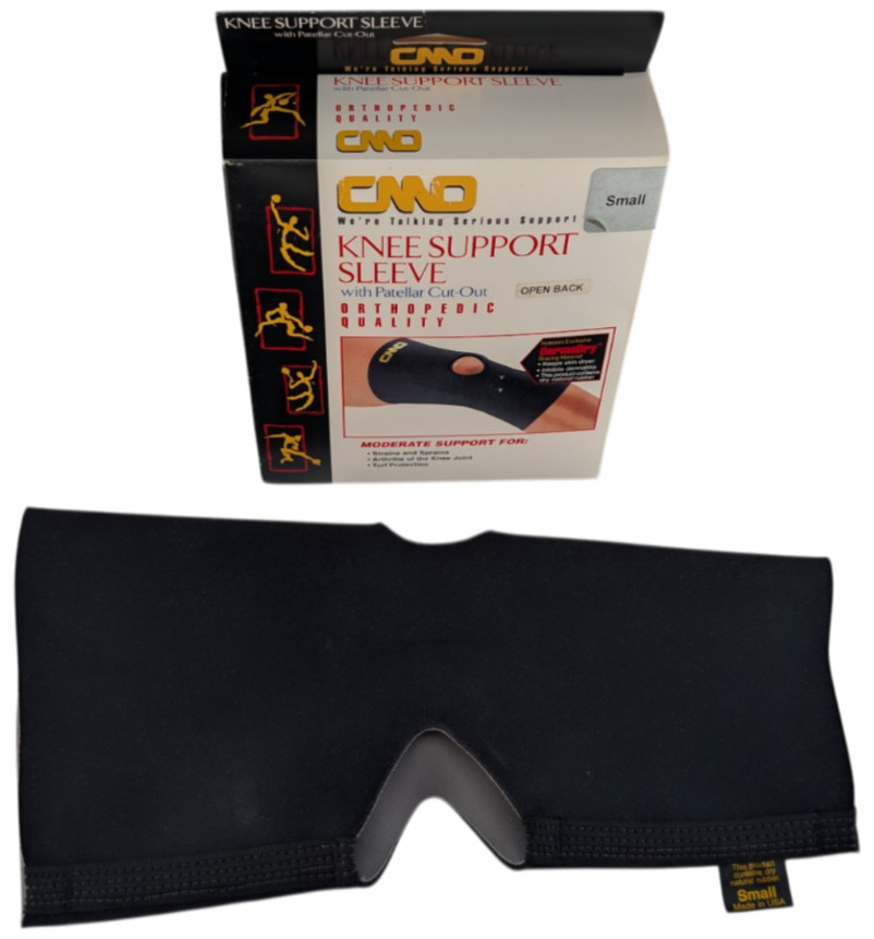 CMO Knee Support Sleeve with Patellar Cut-Out, Open Back, Small
