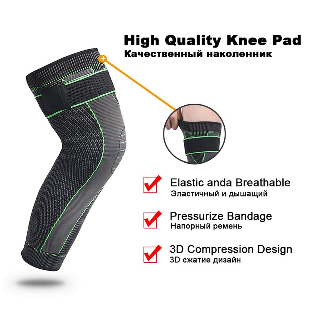 1/2pcs Full Leg Compression Sleeve with Compression Strap for Women Men Long Leg
