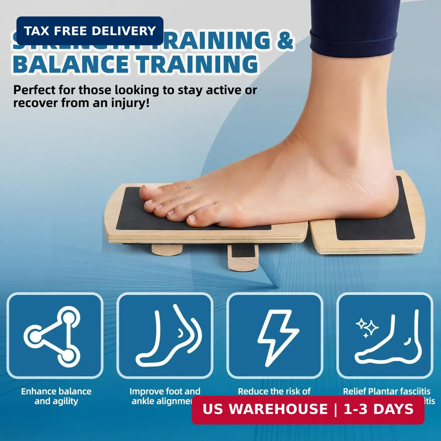 Ankle Balance Board for Physical Therapy – Foot Strengthener & Adjustable Ankle