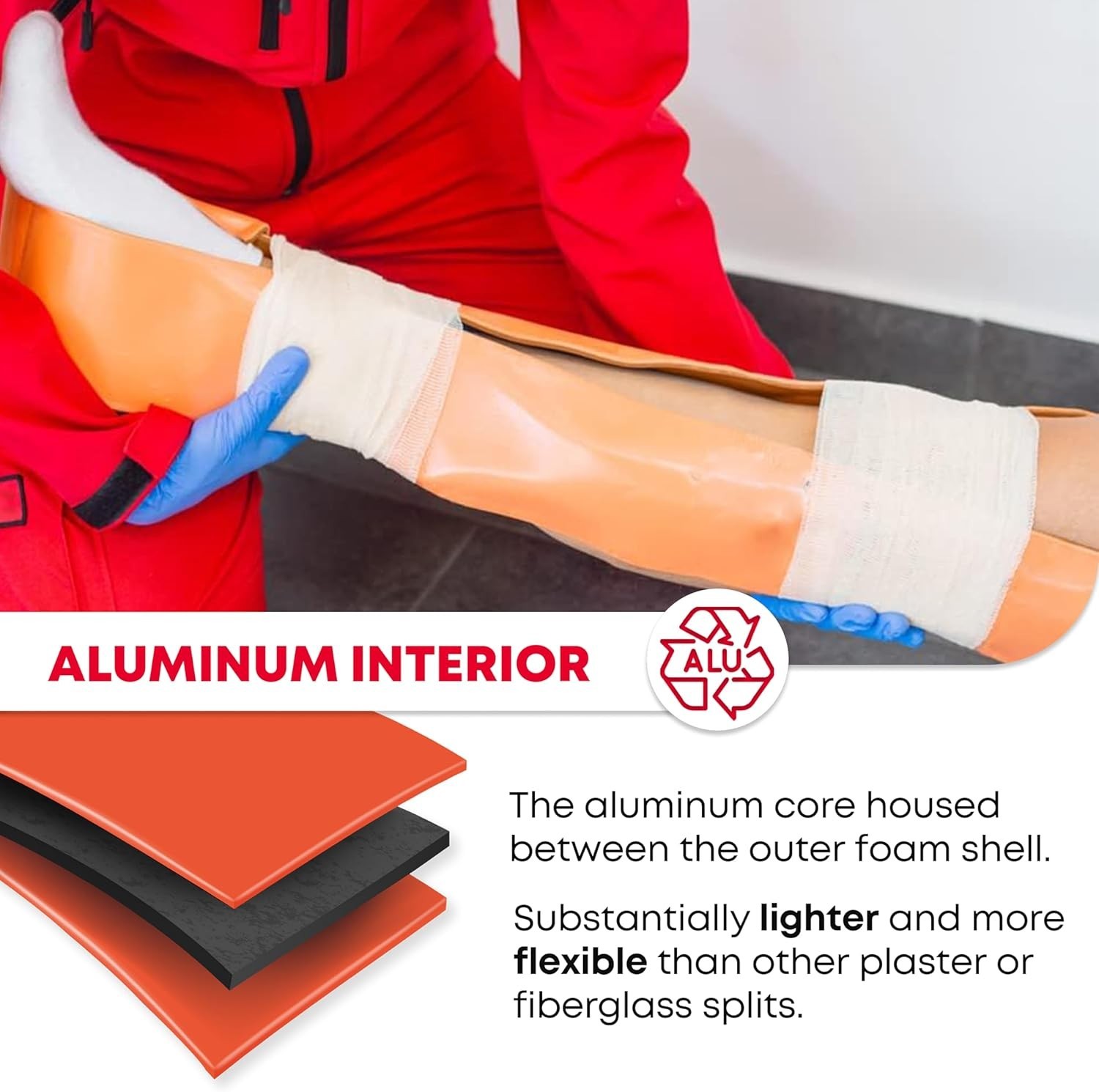 Weatherproof 24” Aluminum Splint – Lightweight Design for Athletes & First Aid
