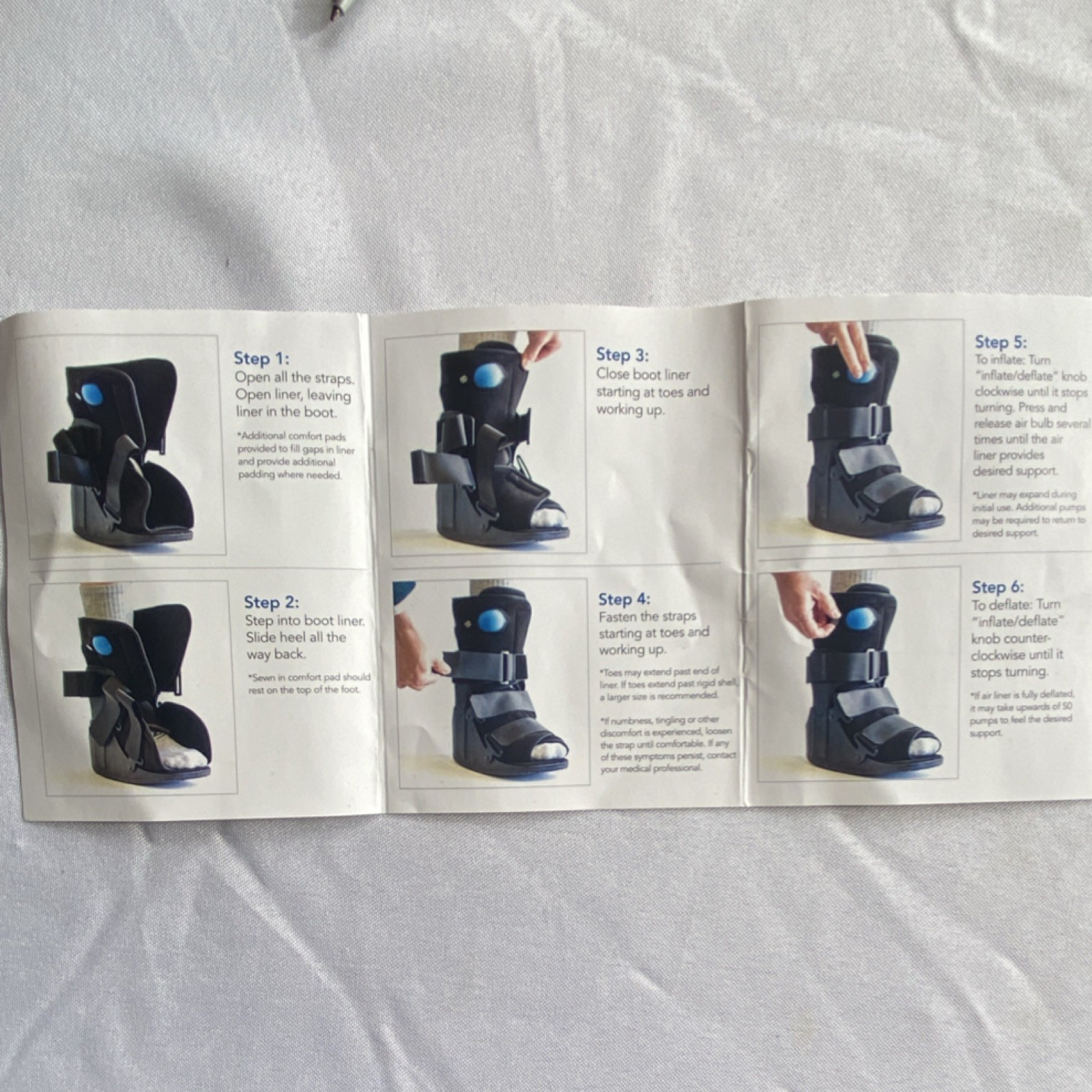 United Ortho Air Stabilizer Ankle Adjustable Boot Large Black Stabilization