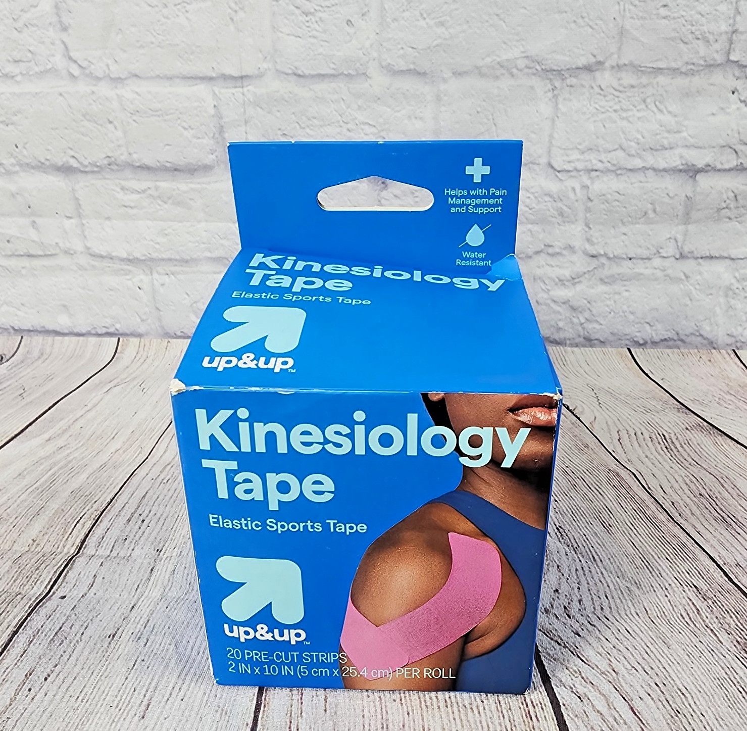New UP&UP Kinesiology Tape 20 Precut Strips Elastic Sports Tape. 2 X 10 Pink