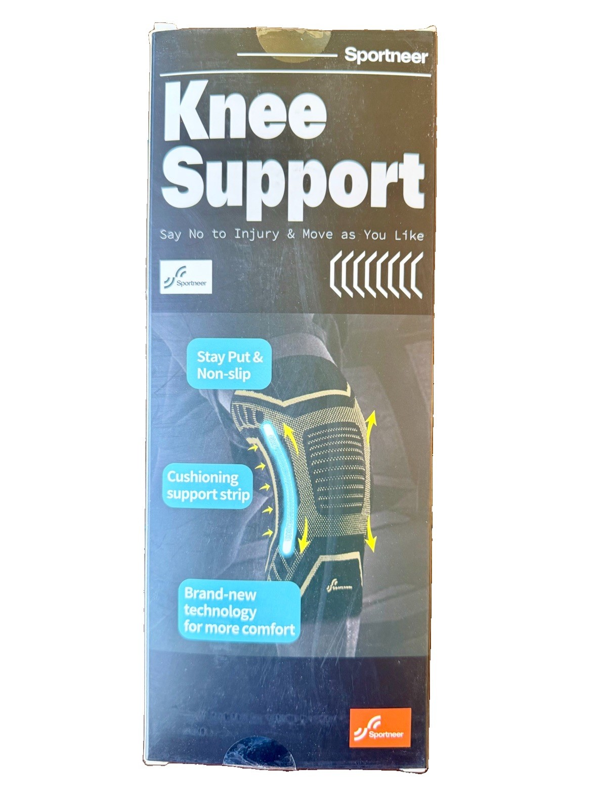 Sportneer Zoned Pressure Knee Support Compression Sleeve, Size Small NEW