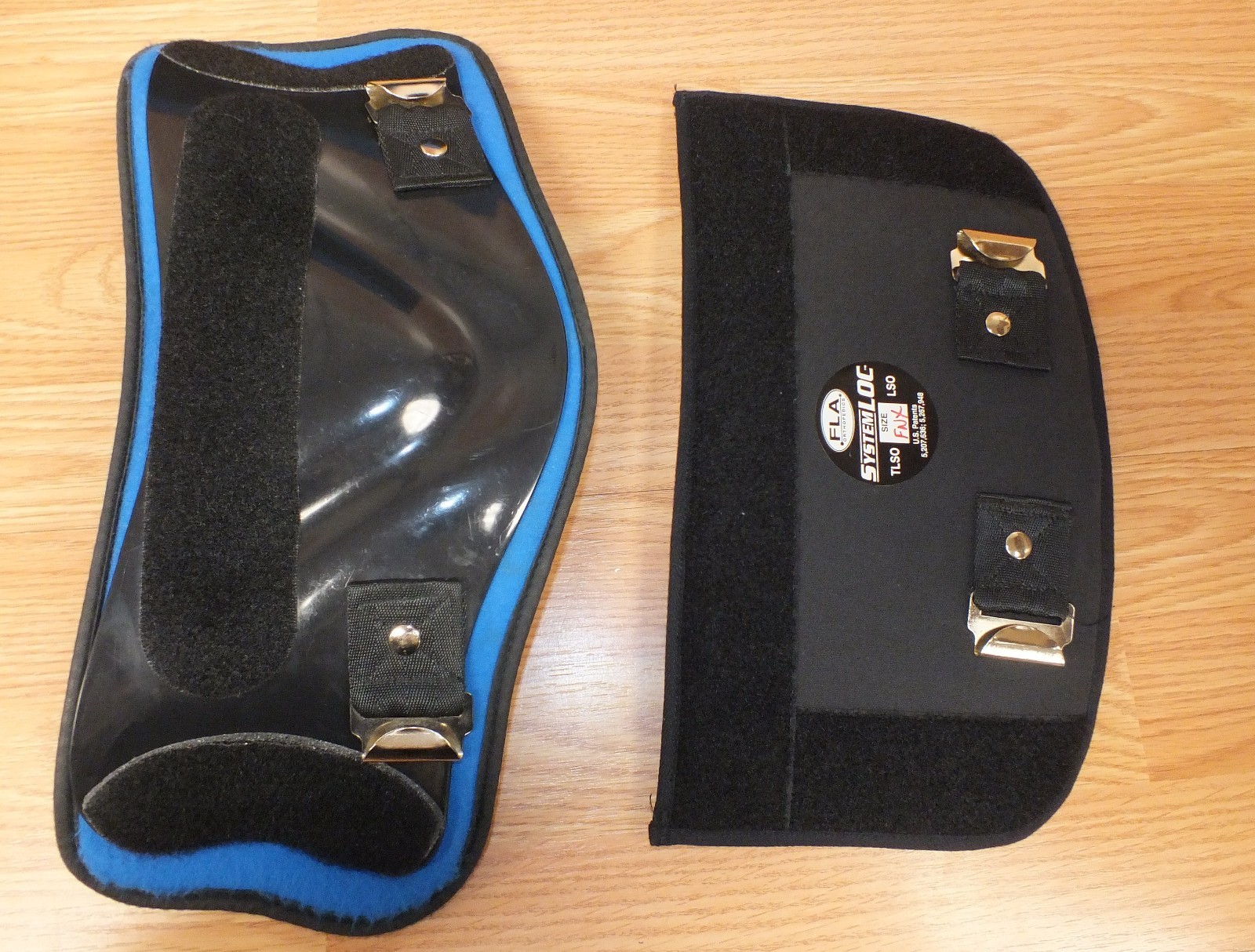 Genuine FLA. Orthopedics Black & Blue Lumbar/Back Support Set W/ Straps **READ**