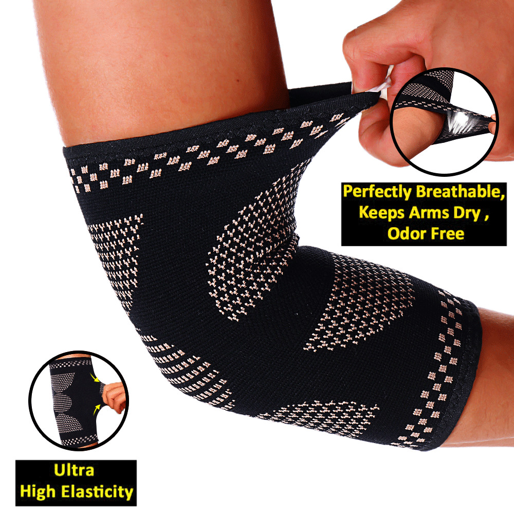CFR Tennis Elbow Brace Support Arthritis Tendonitis Golfer Arm Joint Pain Copper