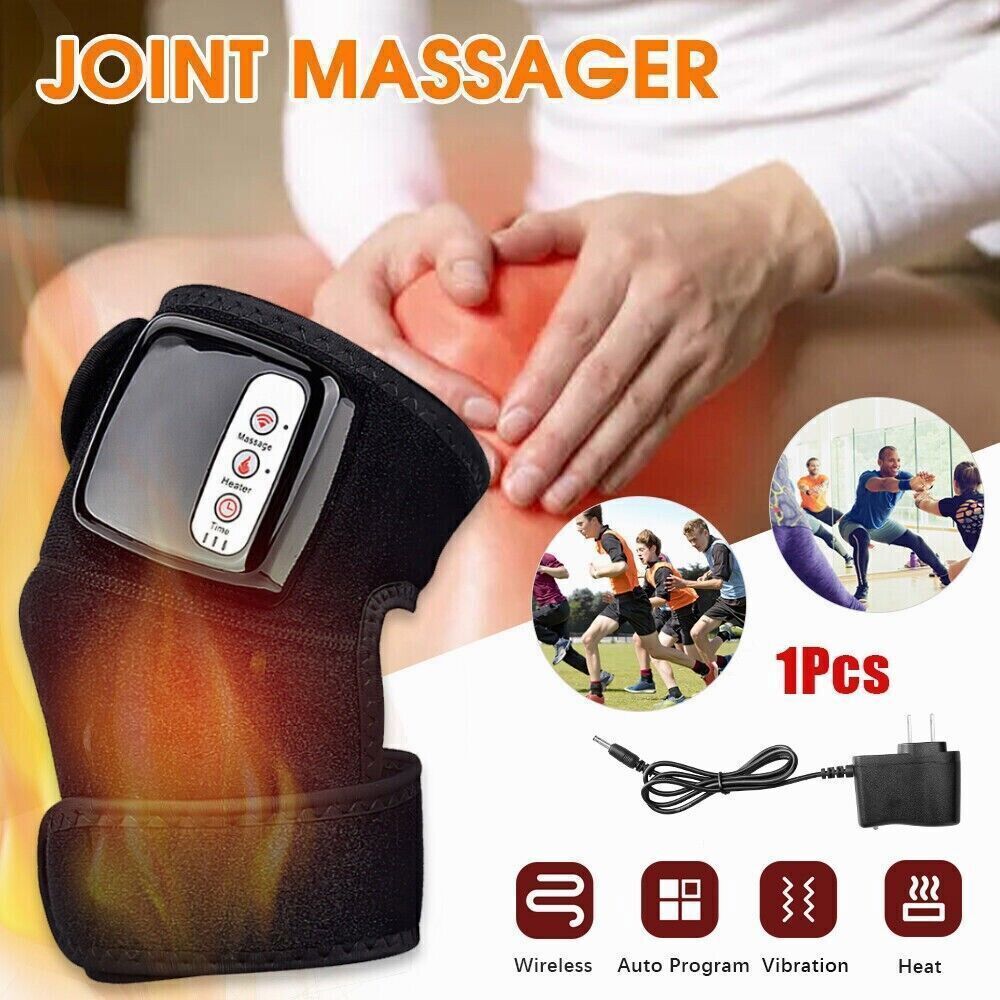 3in1 Electric Heating Knee Massager Far Infrared Joint Brace Pain Relief Support