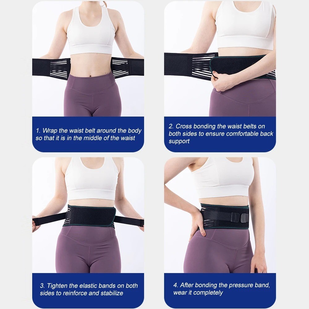 1PCS Lower Back Brace for Pain Relief – Adjustable Lumbar Support Belt for Sciat