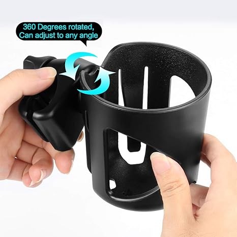 Adjustable Width Wheelchair Walker or Strolley Bottle & Cup Holder