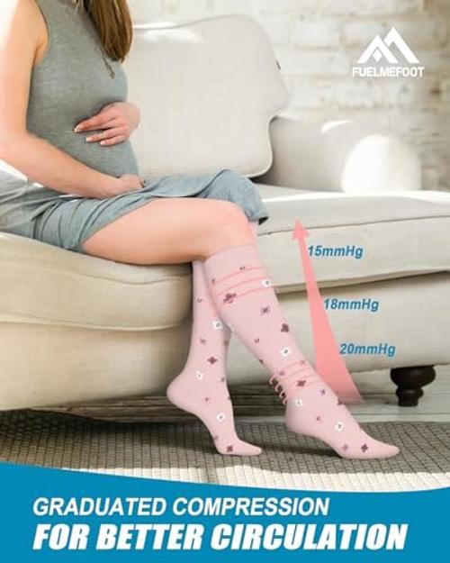 6 Pairs Compression Large-X-Large 01 Assort – Black/Blue/Grey/Pink/Beige/White