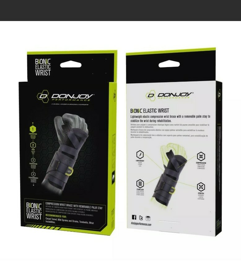 DonJoy Performance Bionic Elastic Wrist Brace. Size Medium/Large. Right Hand