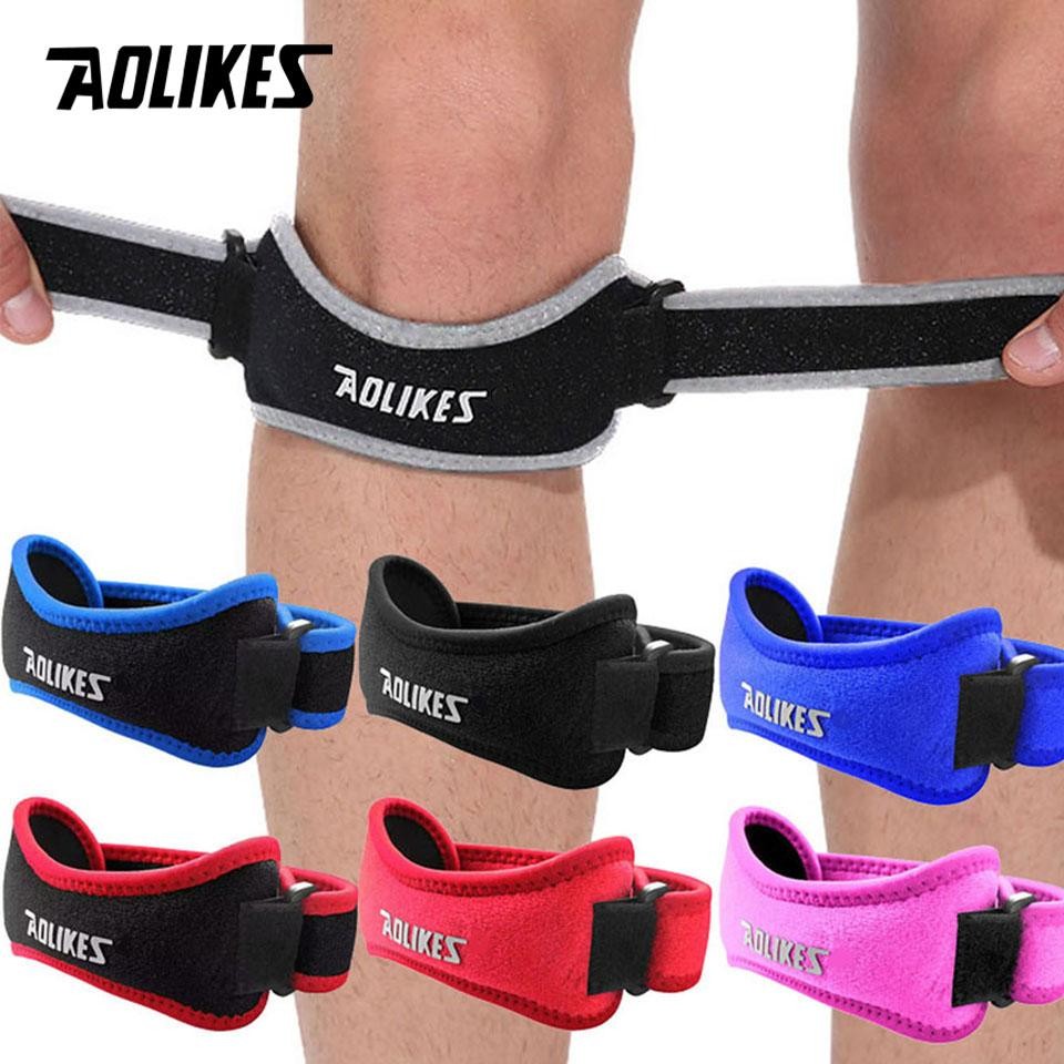 Aolikes 1pcs Knee Patellar Tendon Knee Support Strape Brace Adjustable Shock Abs