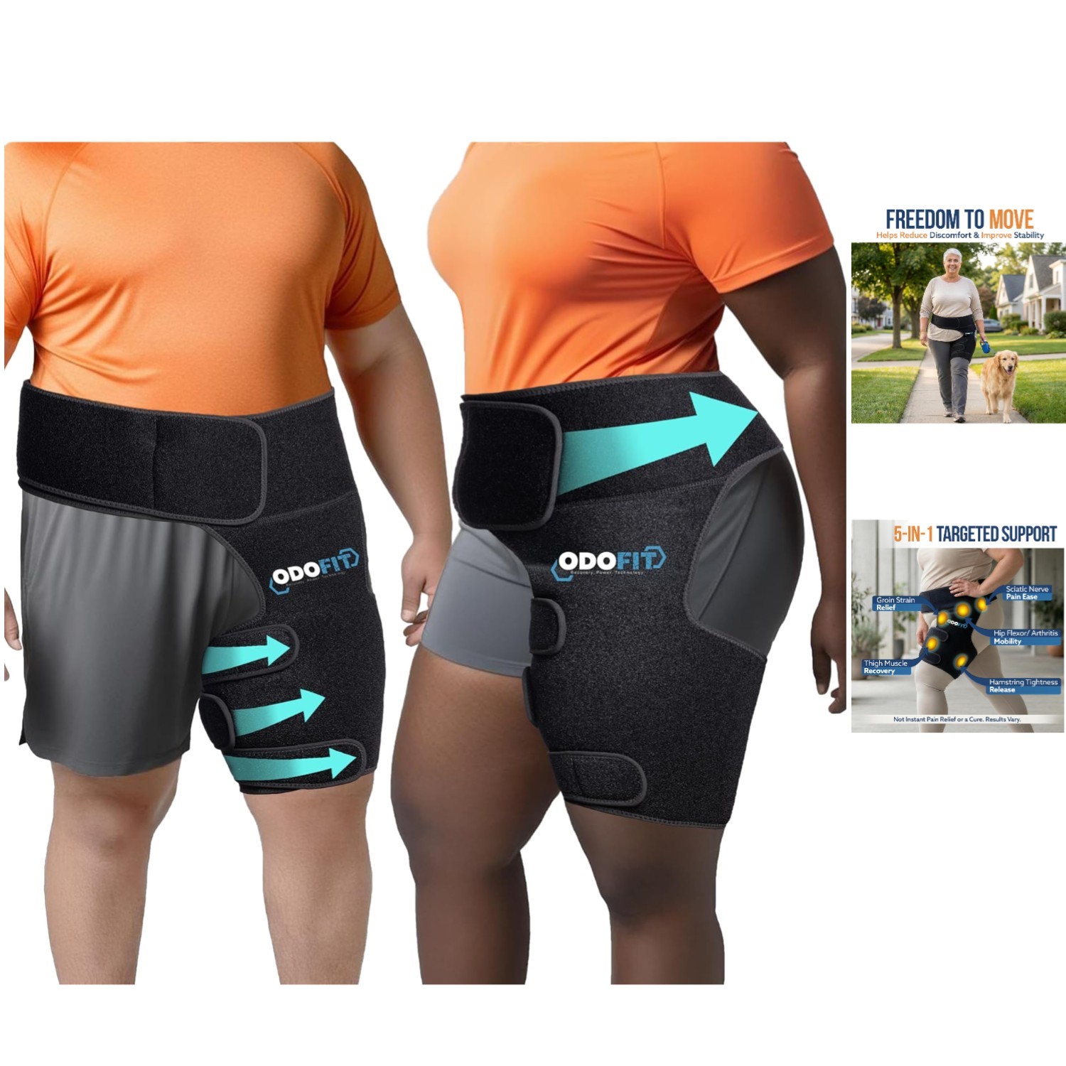Breathable Neoprene 5-in-1 Hip Brace for Comfortable Sciatic Nerve Support
