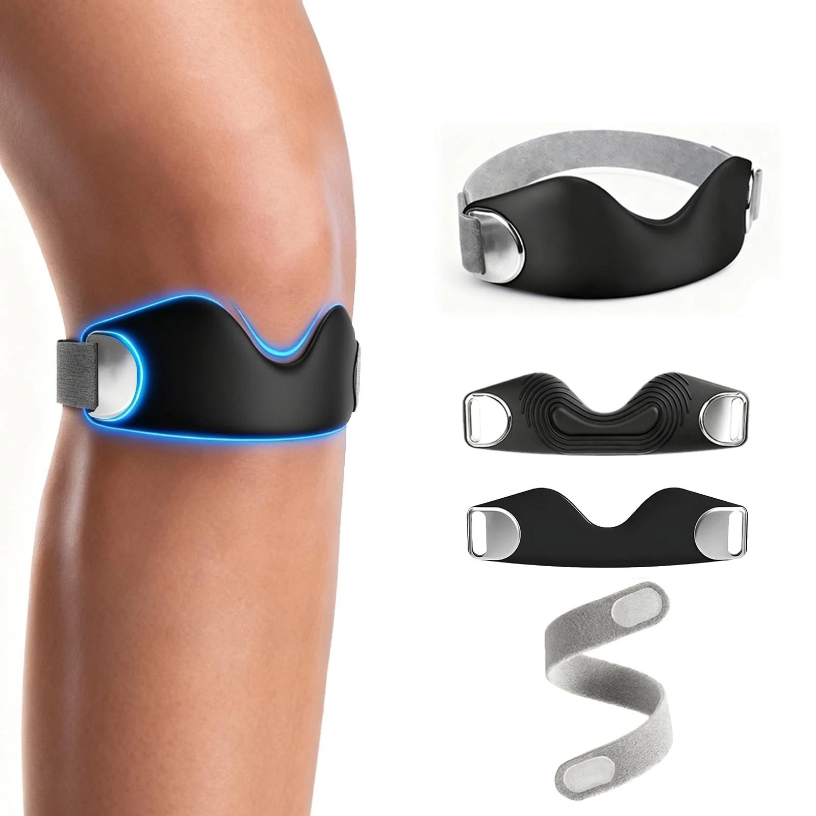 Adjustable Knee Strap 2-Pack for Pain Relief & Tendonitis Support – Non-Slip Fit
