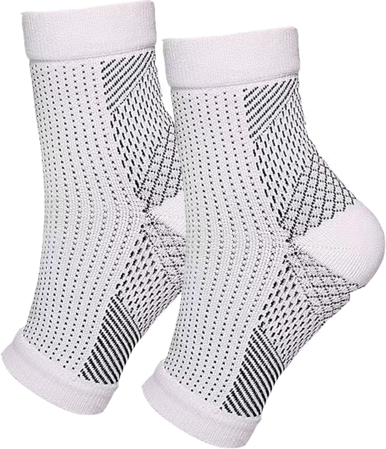 2 Pack Ankle Brace Compression Sleeve Foot Socks for Injury Recovery Joint Pain