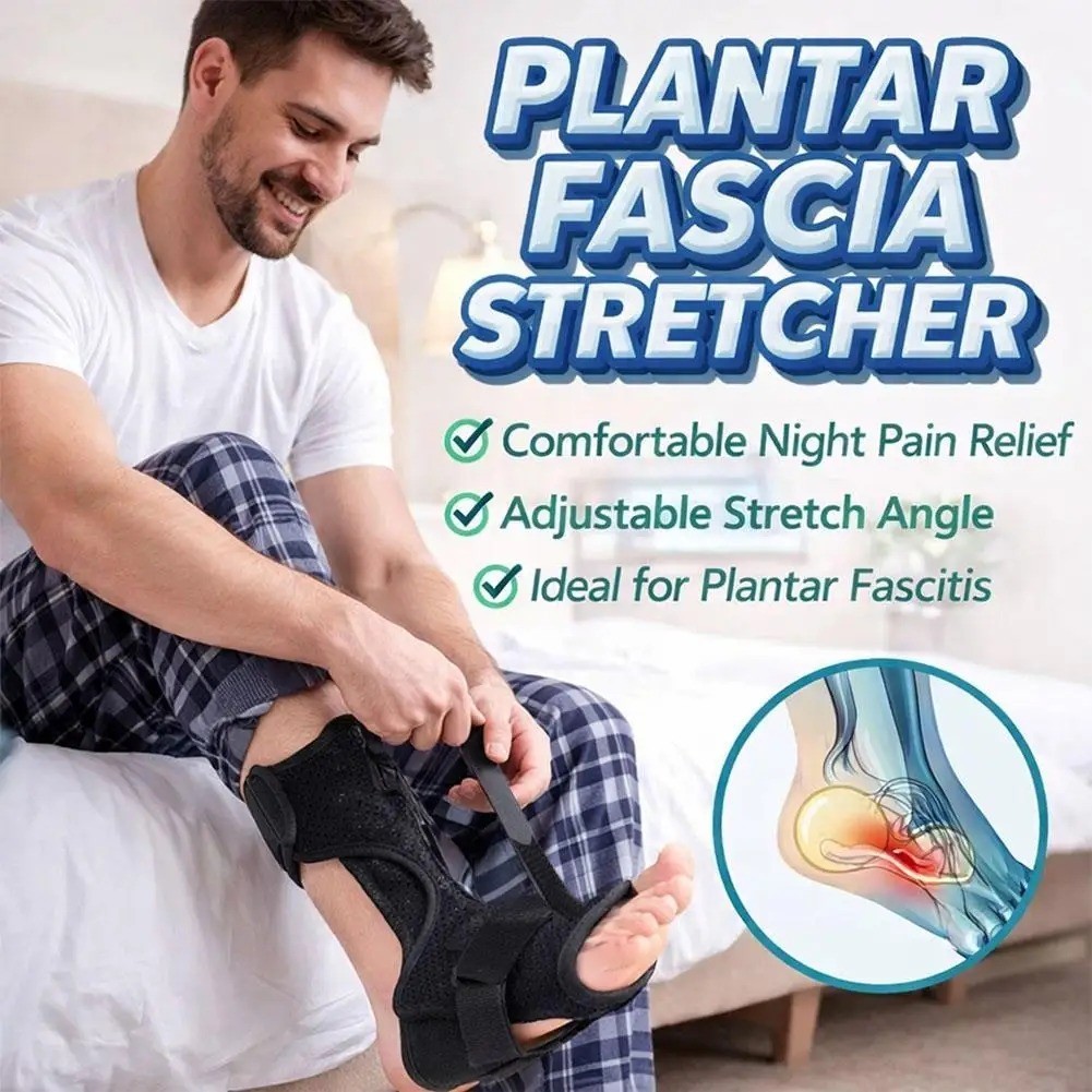 Plantar Fasciitis Night Splint Adjustable Foot Drop Ankle Brace Support Toe Pain