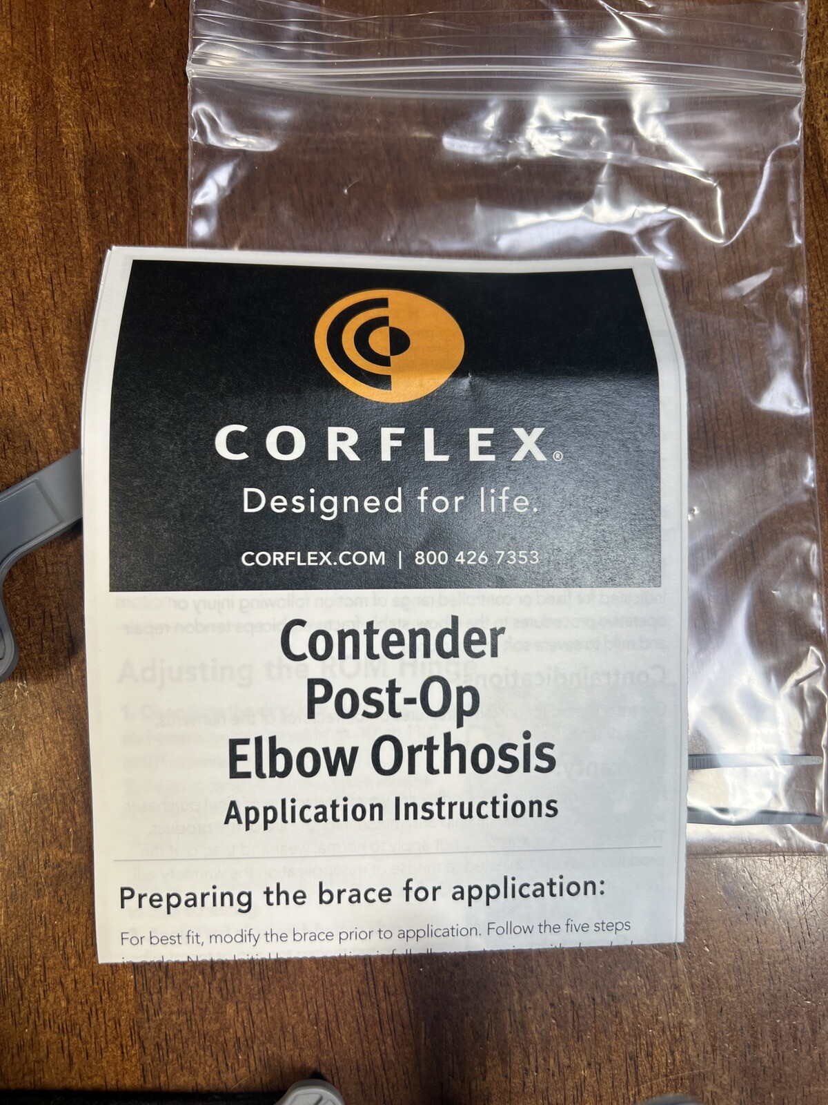 Corflex Contender Post-Op Elbow Orthosis Right Universal Brace Straps Sling