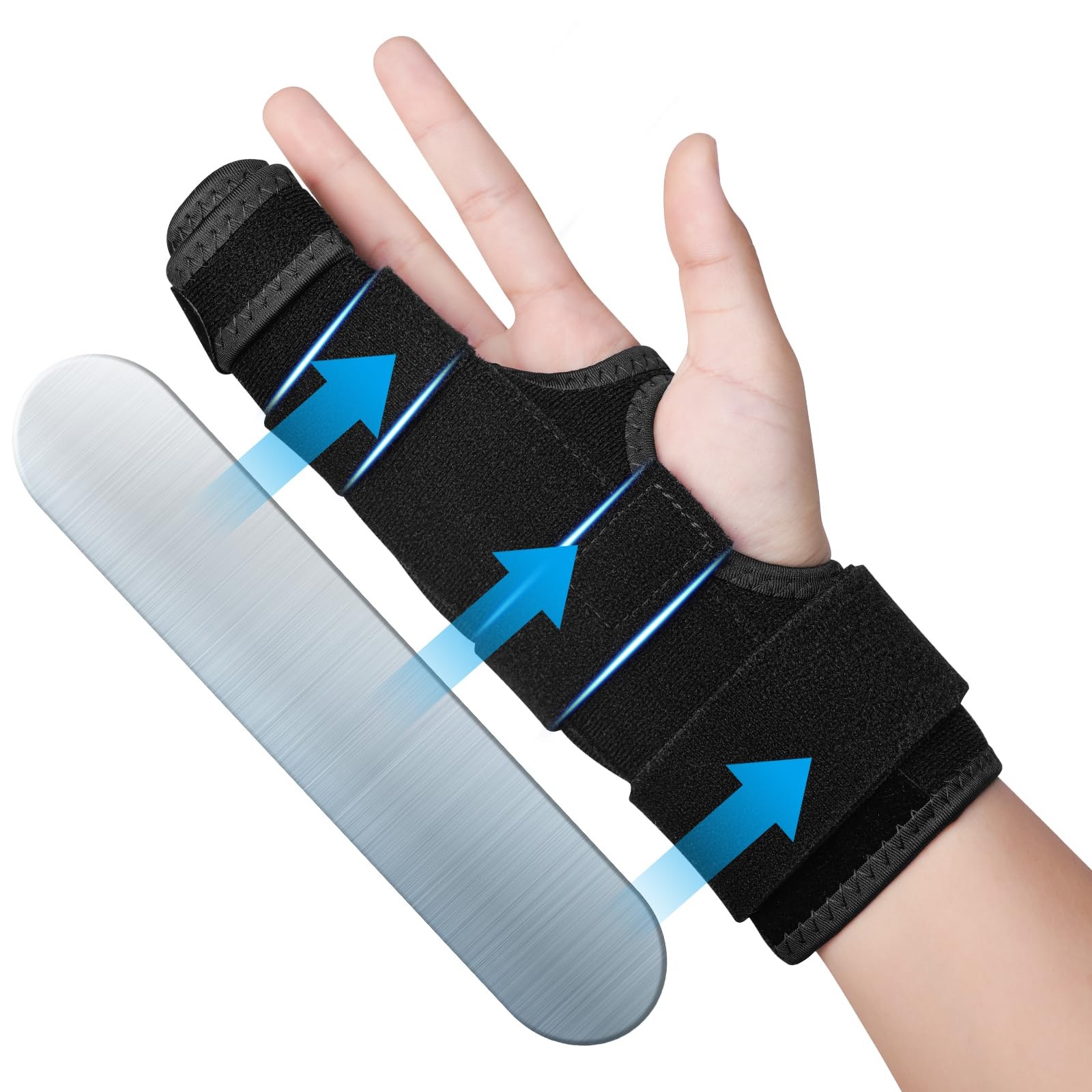 EDNYZAKRN Trigger Finger Splint, 2 Brace for Index, Middle, S/M, Black