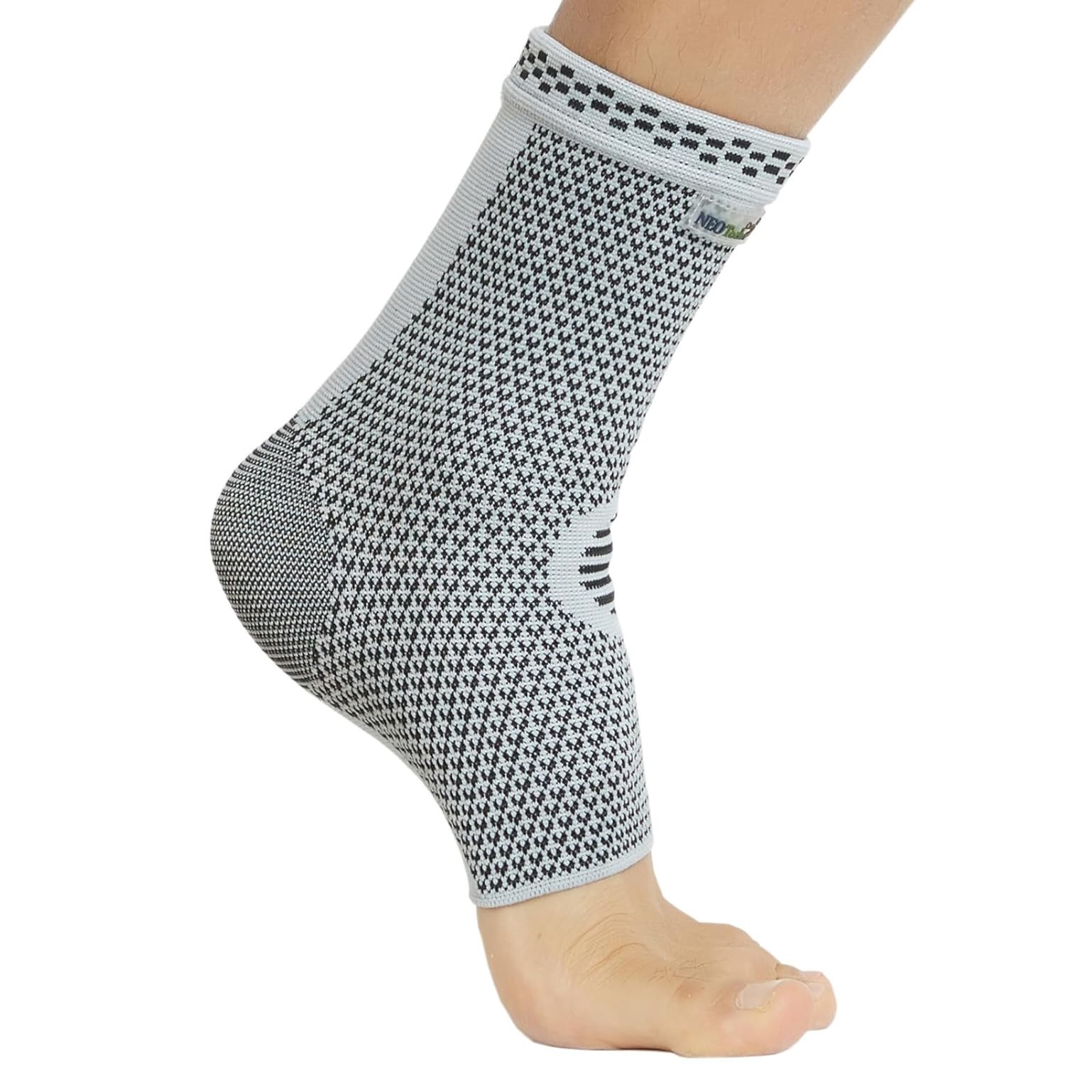 Versatile Gray Ankle Support Sleeve for Men & Women – X-Small, Right & Left Fit