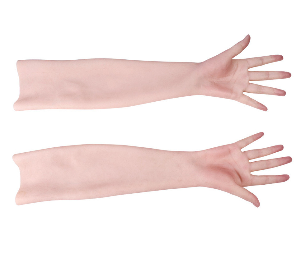 Silicone Prosthesis Hand Sleeve Highly Simulated Skin Artificial Arm Cover Scars
