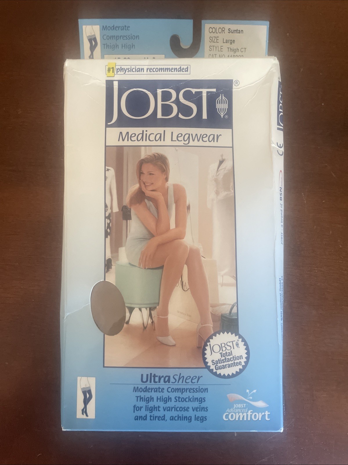 JOBST Sun Bronze 15-20 mmHg Thigh Medical Legwear LARGE 119383 UltraSheer