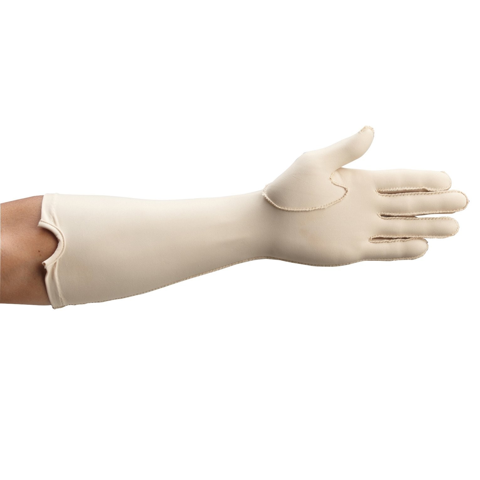 Rolyan Forearm Length Left Compression Glove, Full Finger Compression Sleeve …