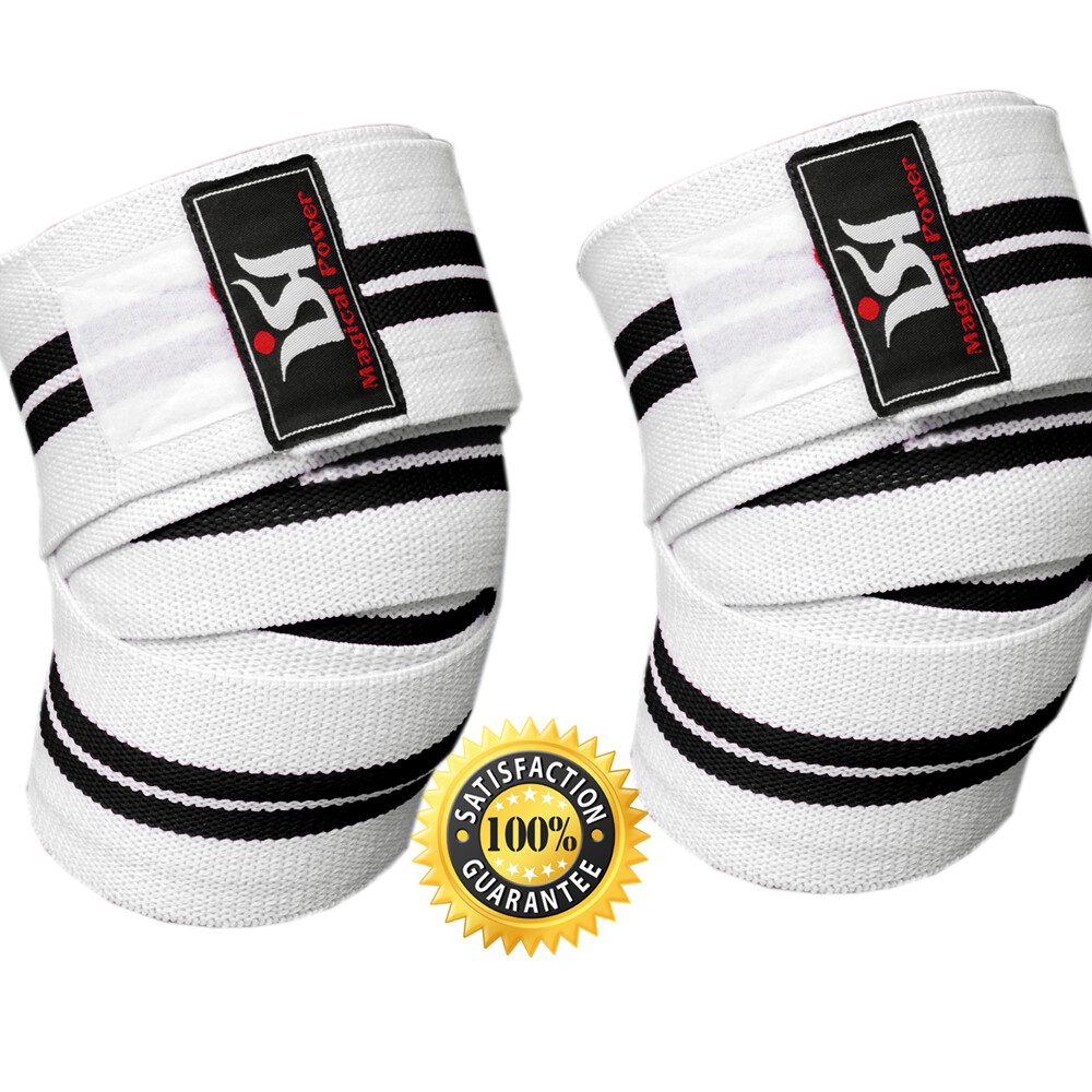 Gym Weight lifting Knee Wraps Bandage Straps Guard Powerlifting Pads Sleeves