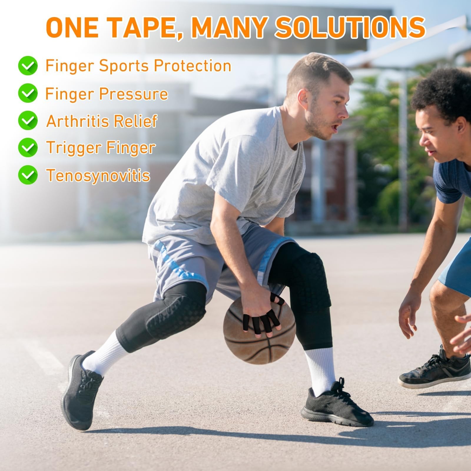 Precut Finger Kinesiology Tape 40 PCS – Strong Adhesive, Breathable Sports Suppo