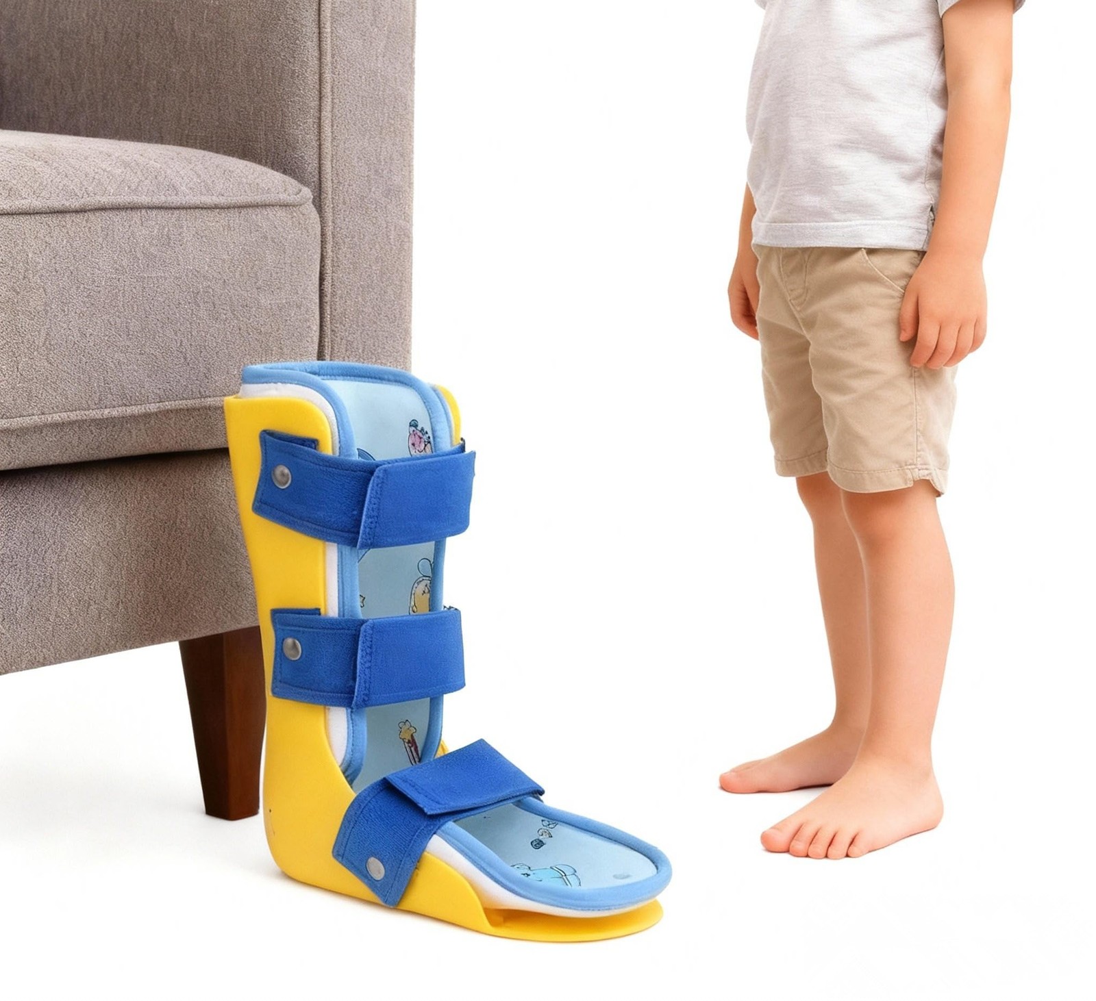RousuMedi Pediatric AFO Kids Ankle Foot Brace Drop Foot Splint Left Foot Small