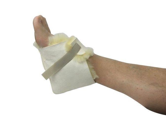 Medical Wool Sheepskin Heel Protector Boot Yellow Sheep Skin Foot Pressure Pad