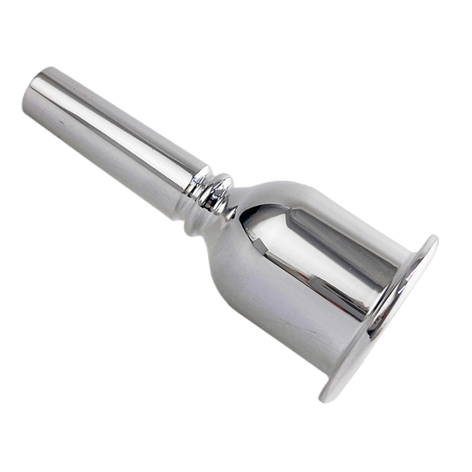Silver Plated Tuba Mouthpiece for Beginners – Brass Large Mouthpiece with 1.7…
