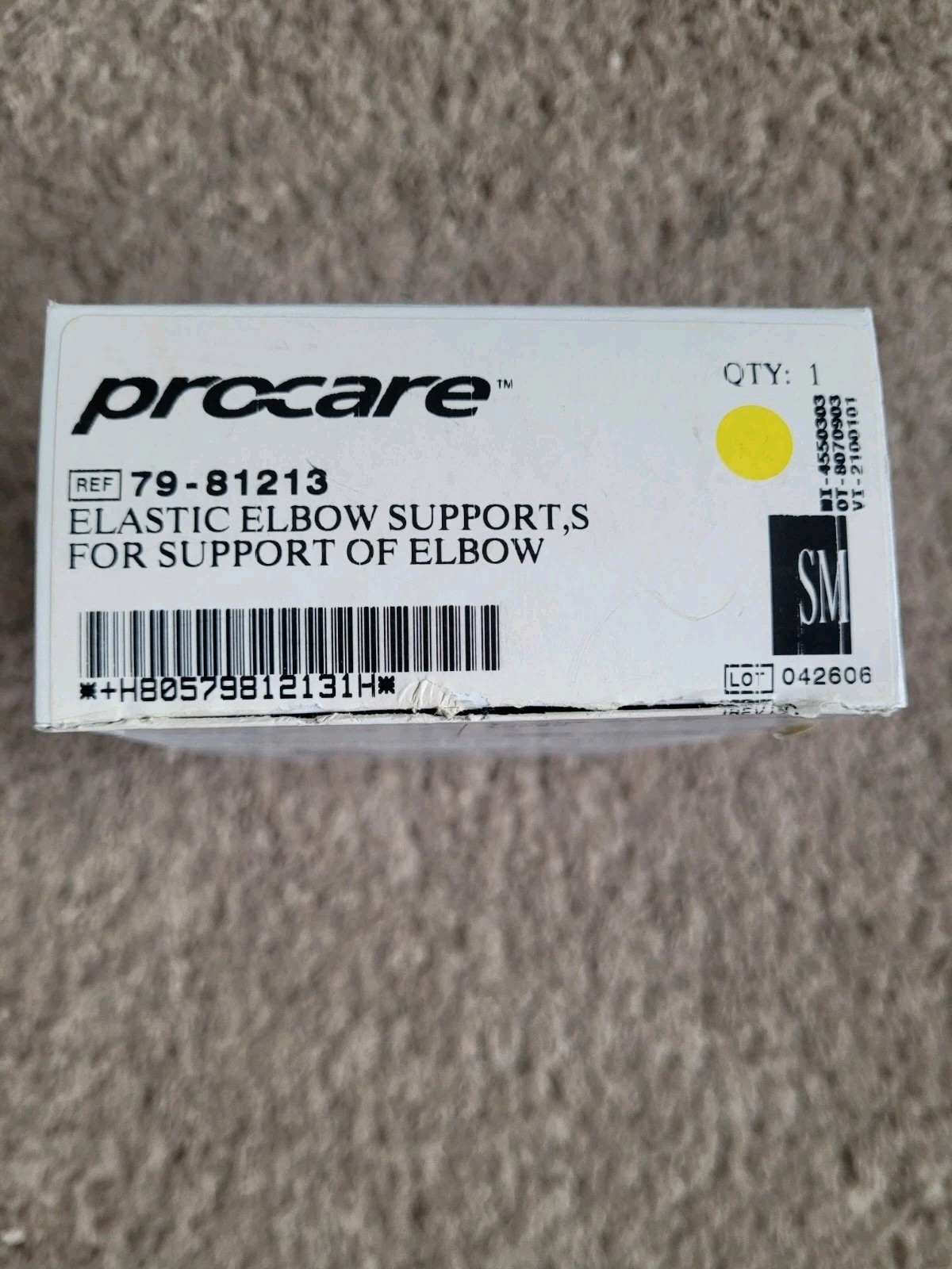 ProCare Elastic Elbow Support, Size S, White, CE Certified, MPN 79-81213