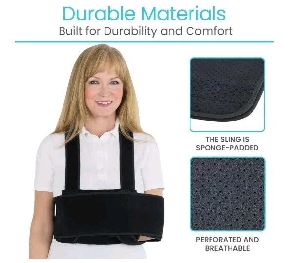 Arm Sling Shoulder Immobilizer for Left or Right Arm Comfortable Relief for Pain