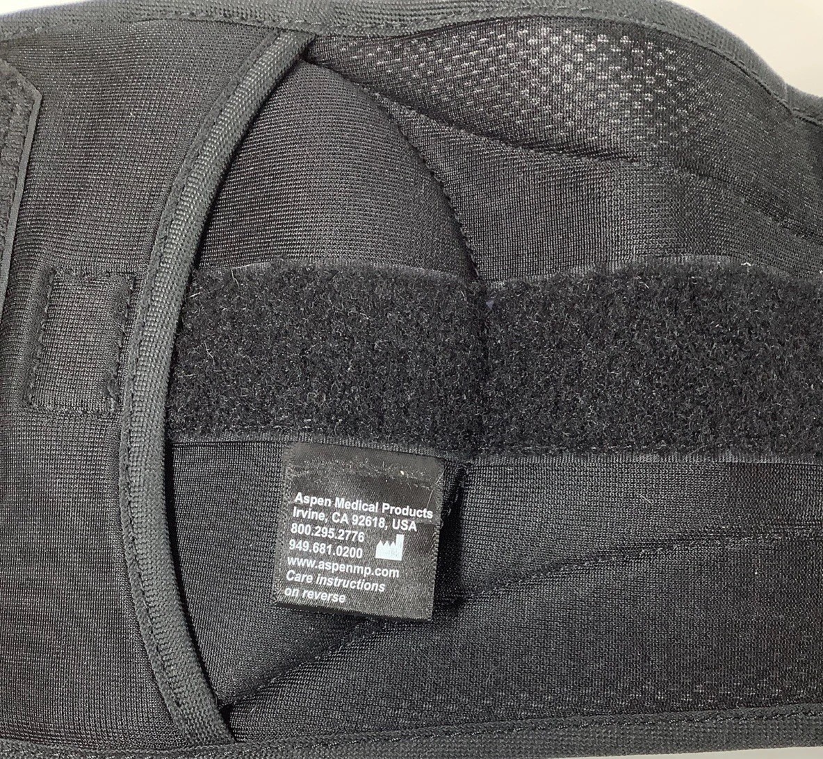 Aspen Summit Lumbar Back Brace Adjustable Support Belt Orthopedic Black