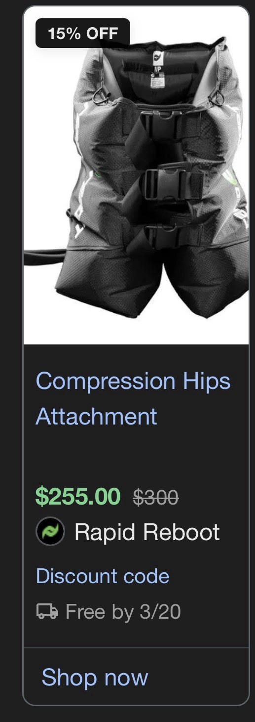 Rapid Reboot Compression Hip Attachment