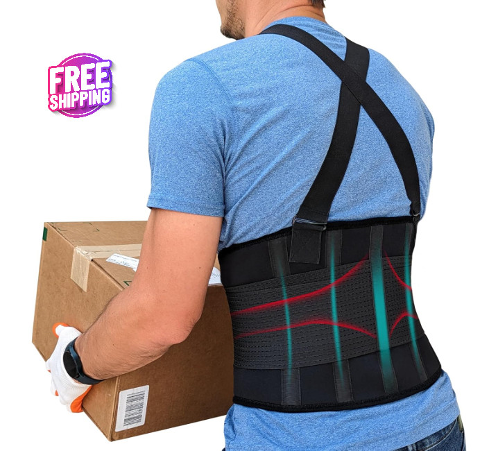 Fajas Para Hombres De Trabajo Soporte Con Tirantes Cinturones Ajustables Strap,L