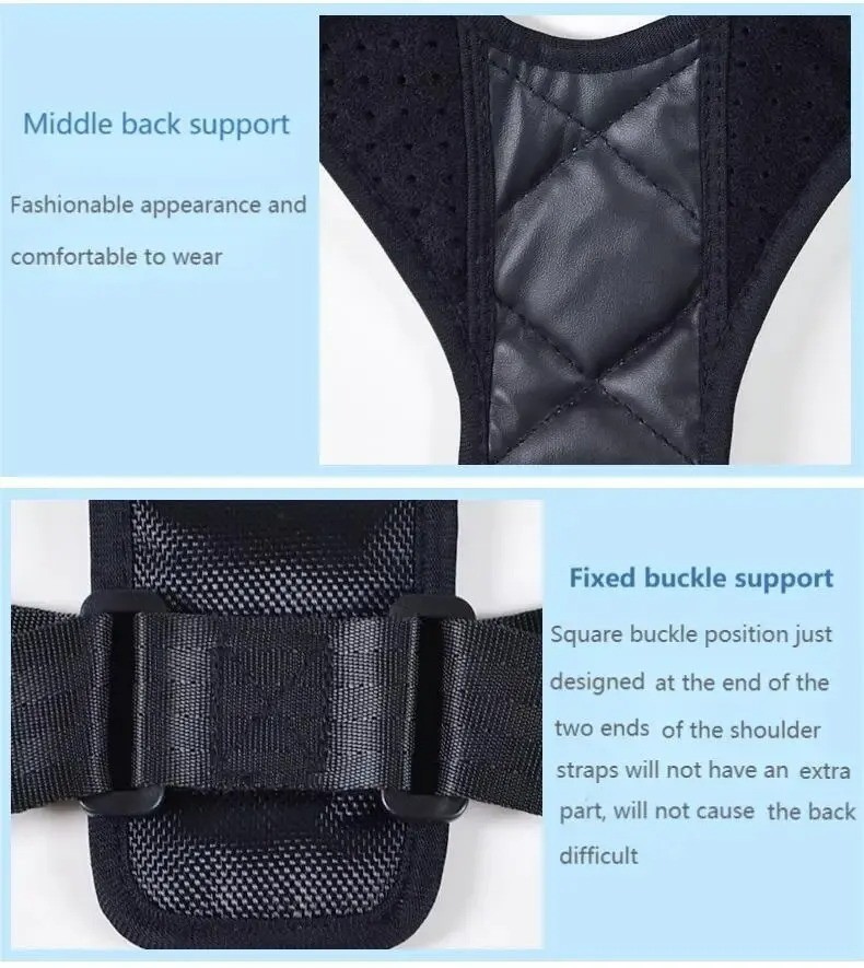 Posture Corrector Adjustable Back Brace Shoulder Support Clavicle Belt Men&Women
