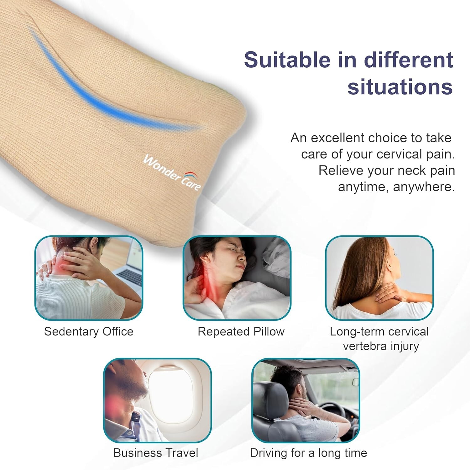 Neck Brace for Sleeping Cervical Collar Relief Neck Pain and Neck Support Sof…