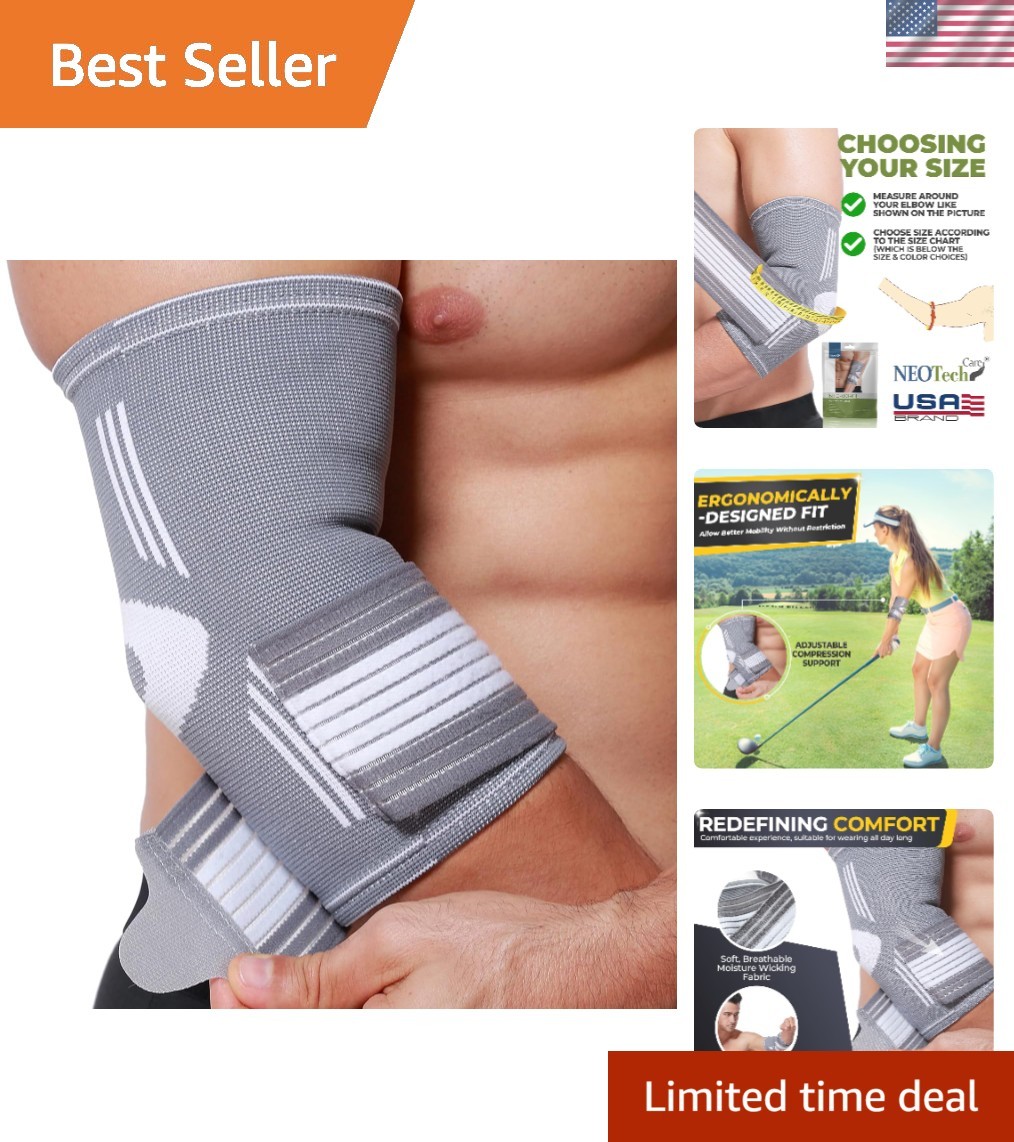 Elbow Support Brace Gray, Size S, 1 Unit
