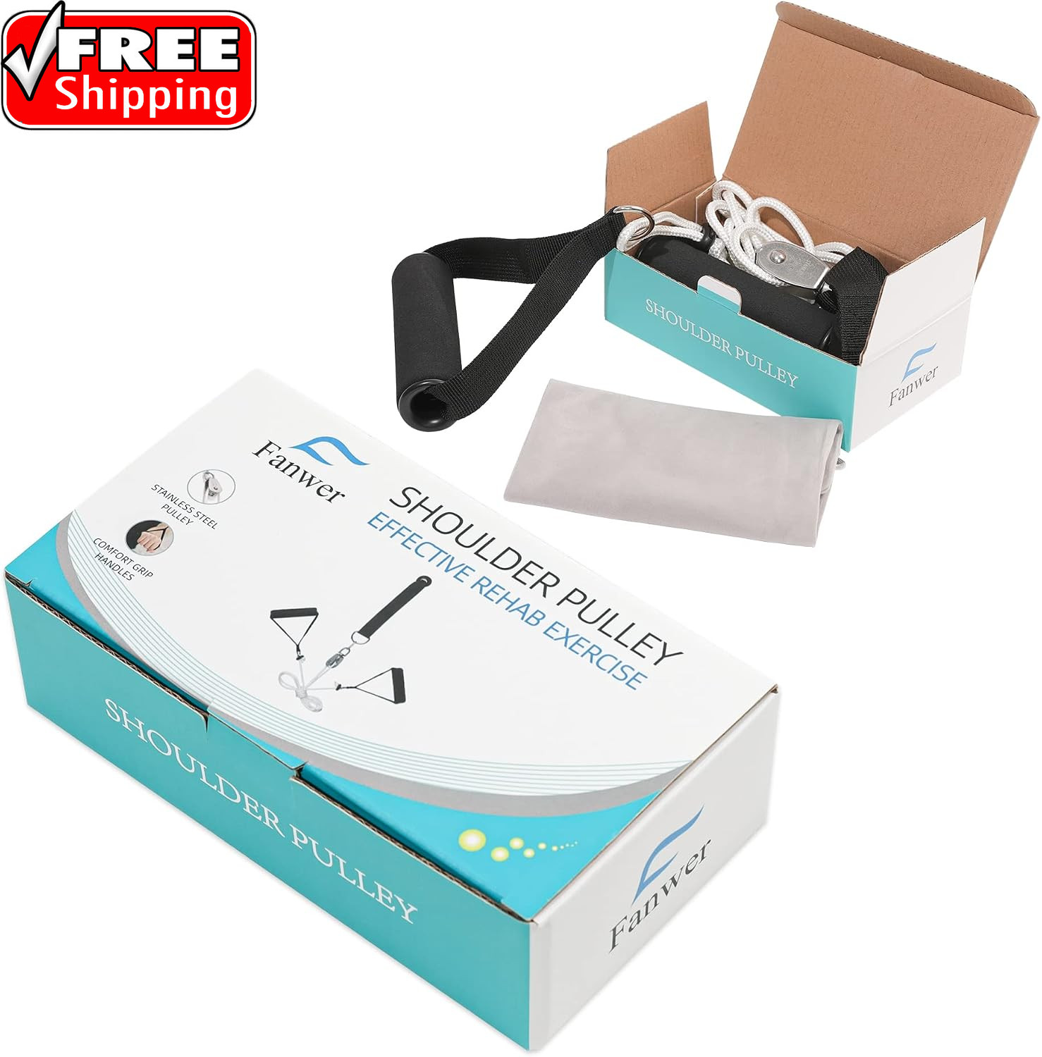 Shoulder Pulley for Physical Therapy, over the Door Pulley System | Shoulder Exe