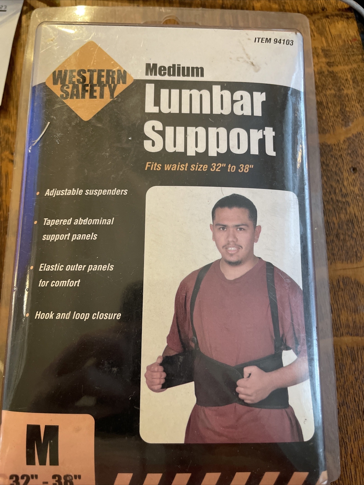 Western Safety Lumbar Support Medium 32″ – 38″ Adjustable Abdominal panels Elast