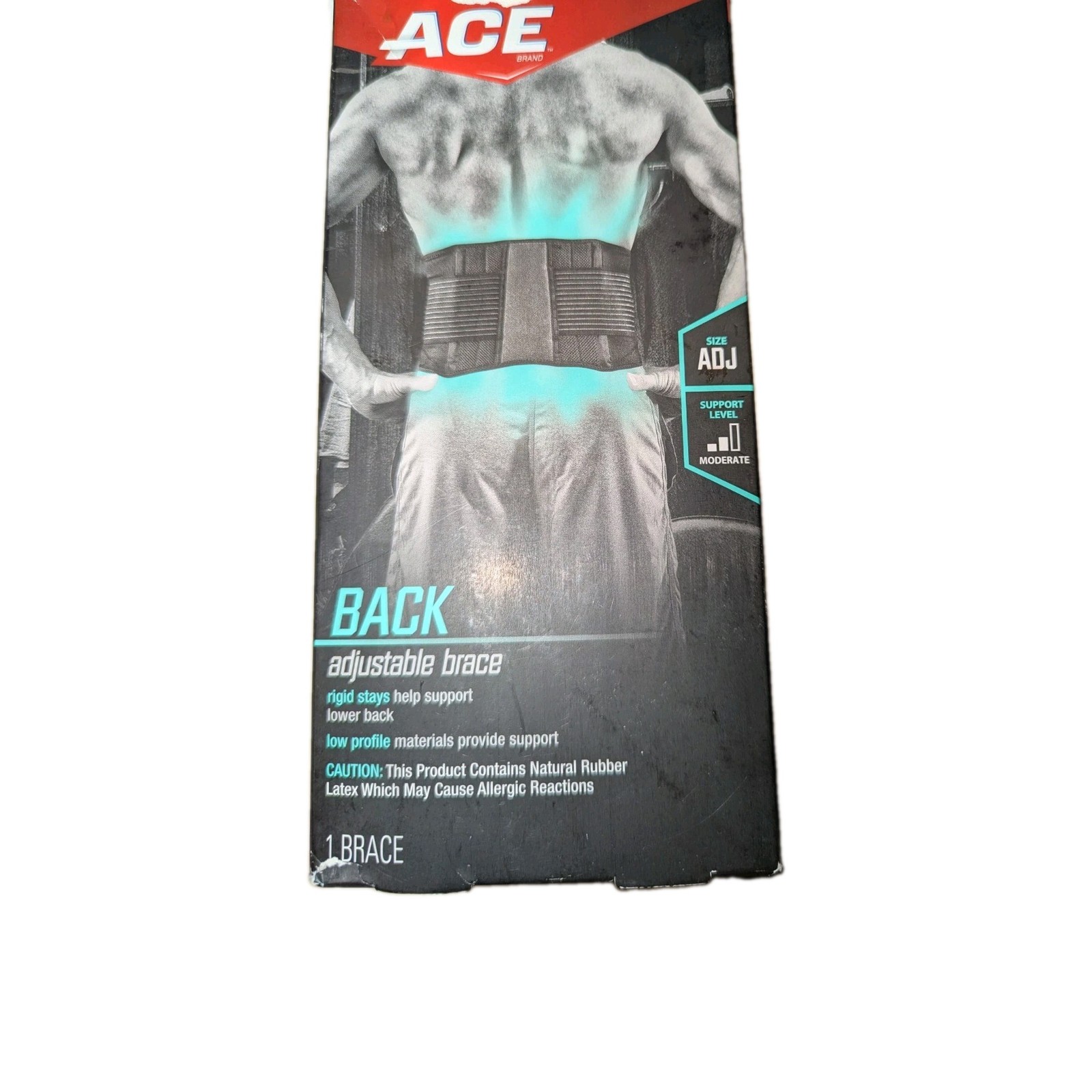 ACE Adjustable Back Brace for Lower Back Support and Comfort Mesh Panels